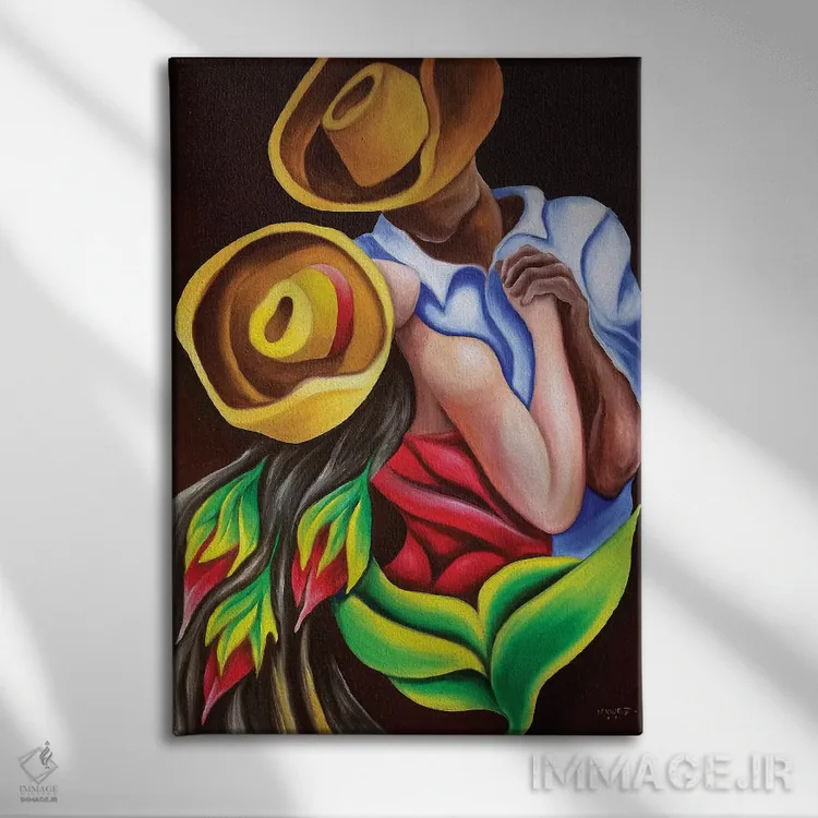 تابلو دکوراتیو رقص اثر دیکسی میگز - نمای روبهرو روی دیوار