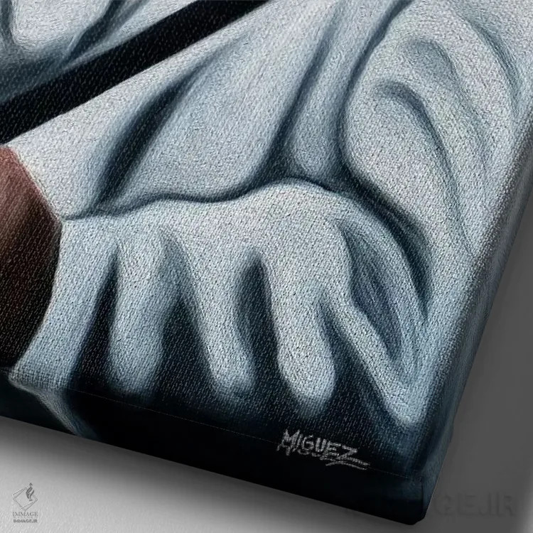 تابلو دکوراتیو بنی اثر دیکسی میگز - نمای نزدیک بافت بوم