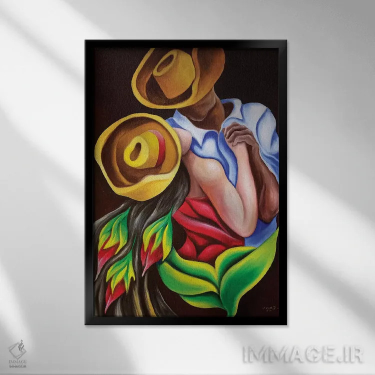 تابلو دکوراتیو رقص اثر دیکسی میگز - نمای قابدار مشکی