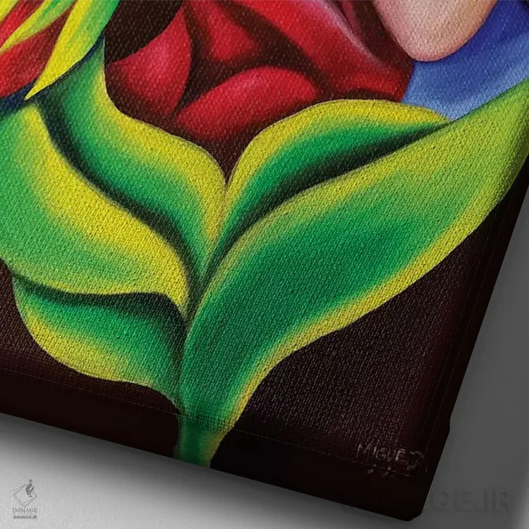 تابلو دکوراتیو رقص اثر دیکسی میگز - نمای نزدیک بافت بوم