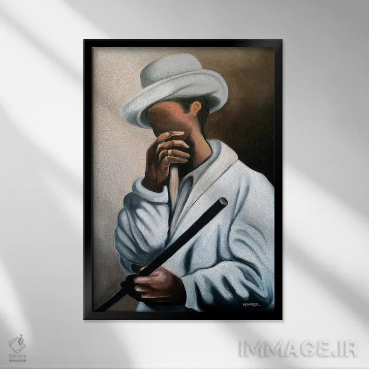 تابلو دکوراتیو بنی اثر دیکسی میگز - نمای قابدار مشکی