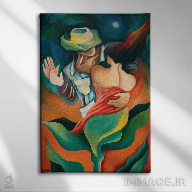 تابلو دکوراتیو اولین رقص اثر دیکسی میگز - نمای روبهرو روی دیوار