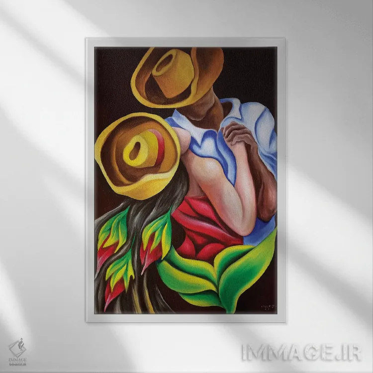 تابلو دکوراتیو رقص اثر دیکسی میگز - نمای قابدار سفید