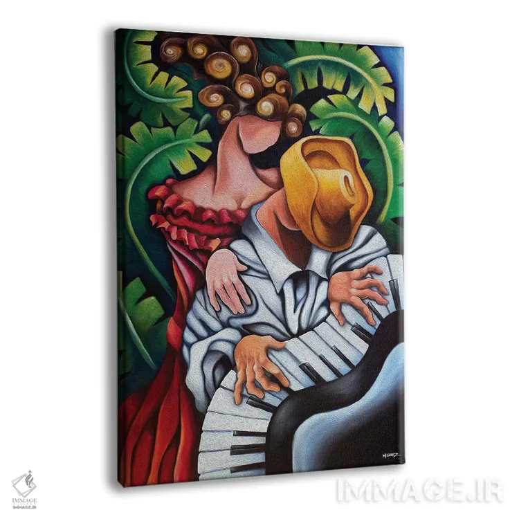 تابلو دکوراتیو پیانوی گواخیرو اثر دیکسی میگز - نمای پرسپکتیو محصول