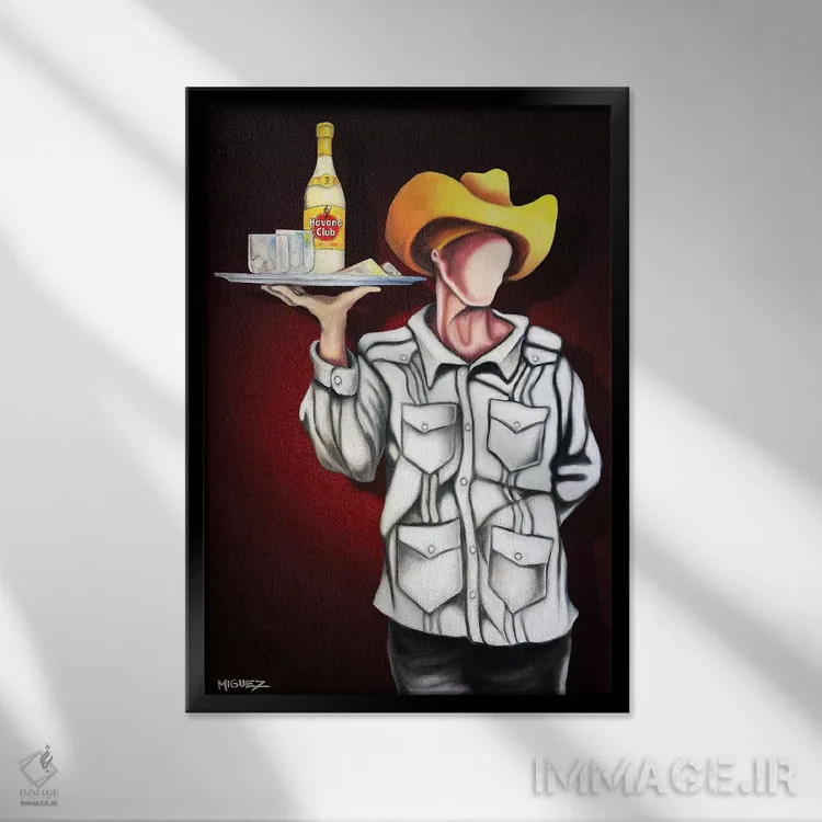 تابلو دکوراتیو باشگاه هاوانا اثر دیکسی میگز - نمای قابدار مشکی