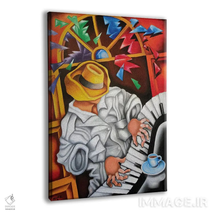 تابلو دکوراتیو پیانوفورته اثر دیکسی میگز - نمای پرسپکتیو محصول