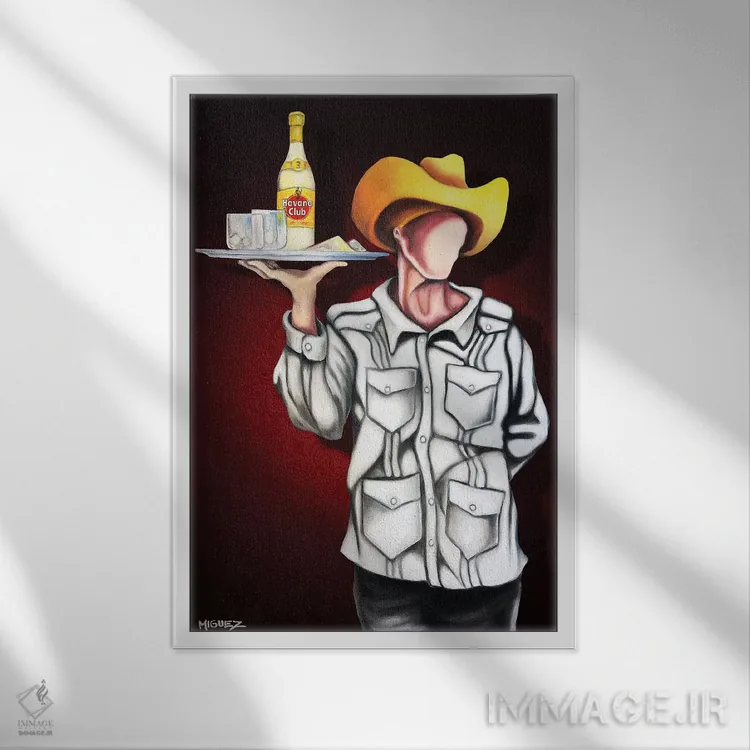 تابلو دکوراتیو باشگاه هاوانا اثر دیکسی میگز - نمای قابدار سفید