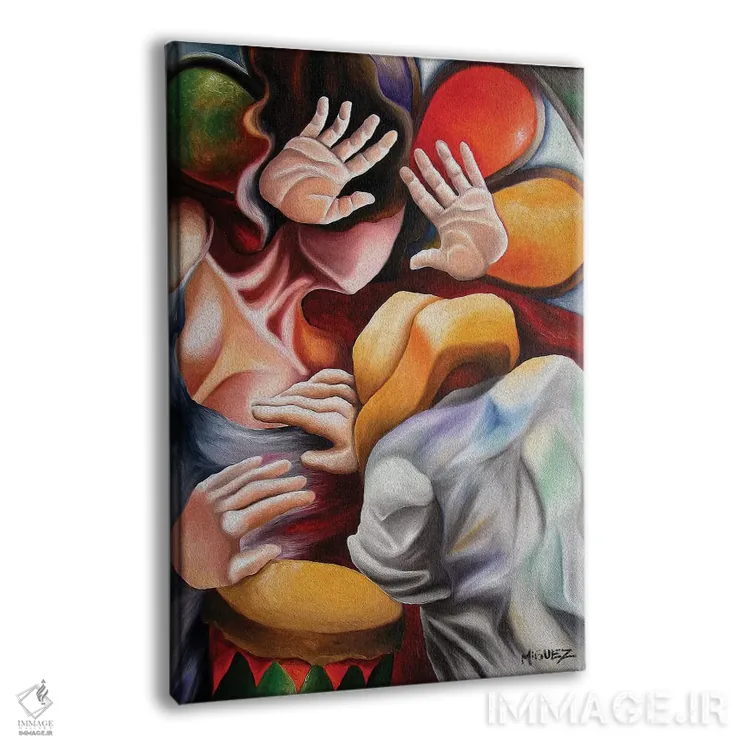 تابلو دکوراتیو رومبا اثر دیکسی میگز - نمای پرسپکتیو محصول