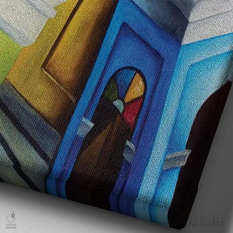 تابلو دکوراتیو رمیدیوس اثر دیکسی میگز - نمای نزدیک بافت بوم