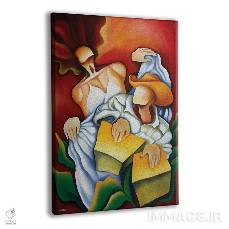 تابلو دکوراتیو رومبا با کاخون اثر دیکسی میگز - نمای پرسپکتیو محصول