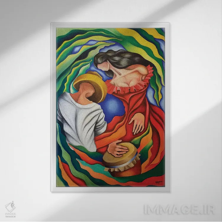 تابلو دکوراتیو رومبا گواخیرا اثر دیکسی میگز - نمای قابدار سفید