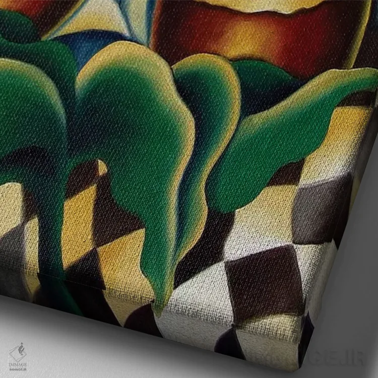 تابلو دکوراتیو بونگوها اثر دیکسی میگز - نمای نزدیک بافت بوم