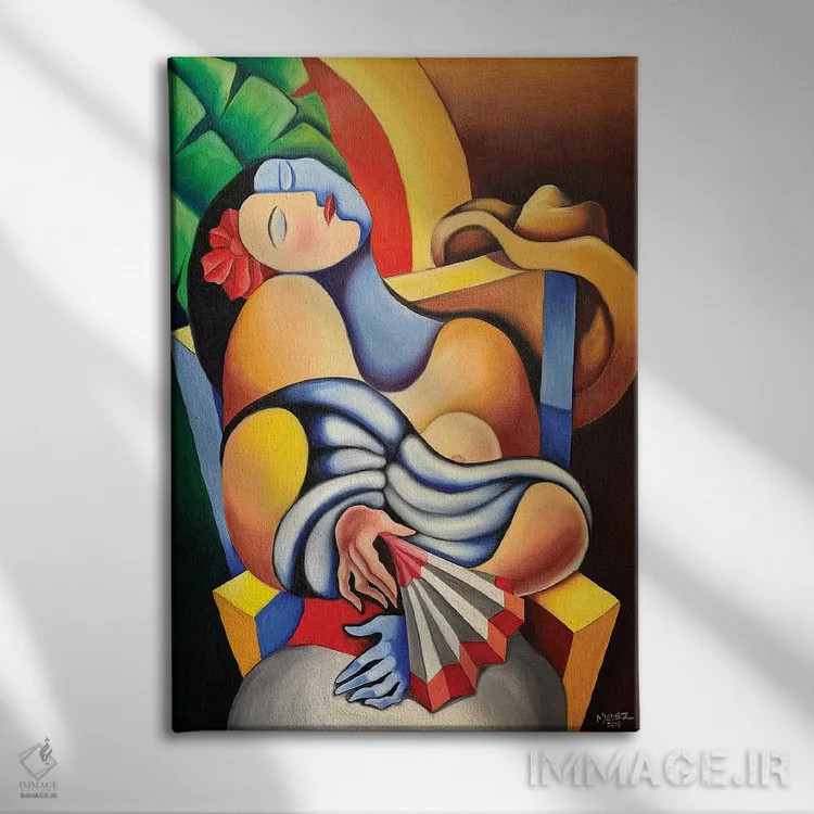 تابلو دکوراتیو چرت اثر دیکسی میگز - نمای روبهرو روی دیوار