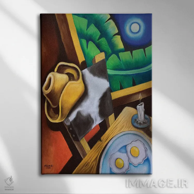 تابلو دکوراتیو میز آماده است اثر دیکسی میگز - نمای روبهرو روی دیوار