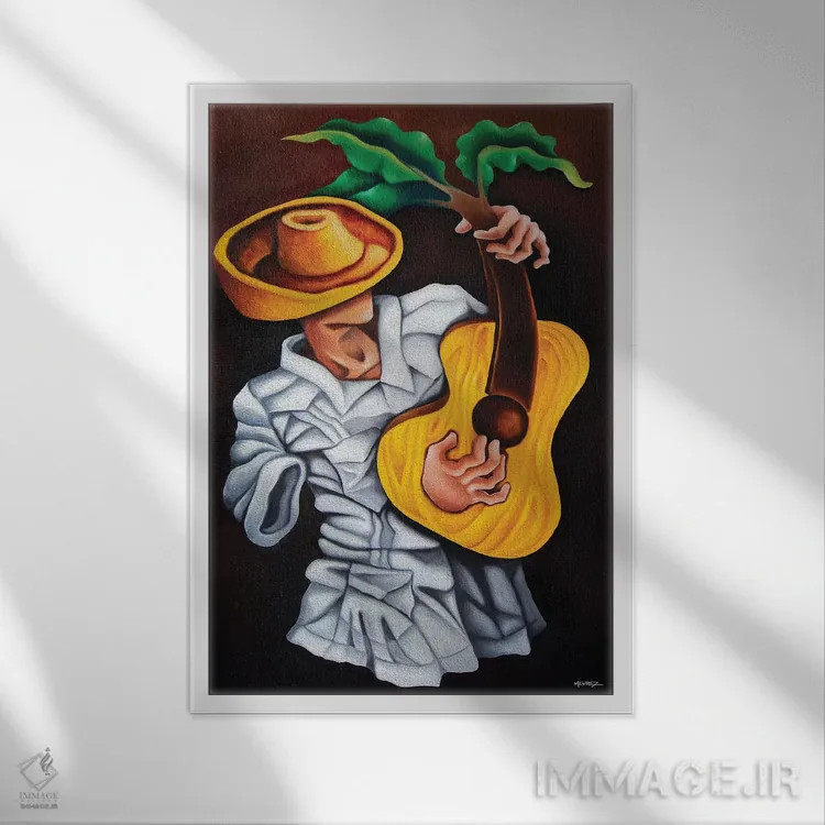 تابلو دکوراتیو گواخیرو ترانه سرا اثر دیکسی میگز - نمای قابدار سفید