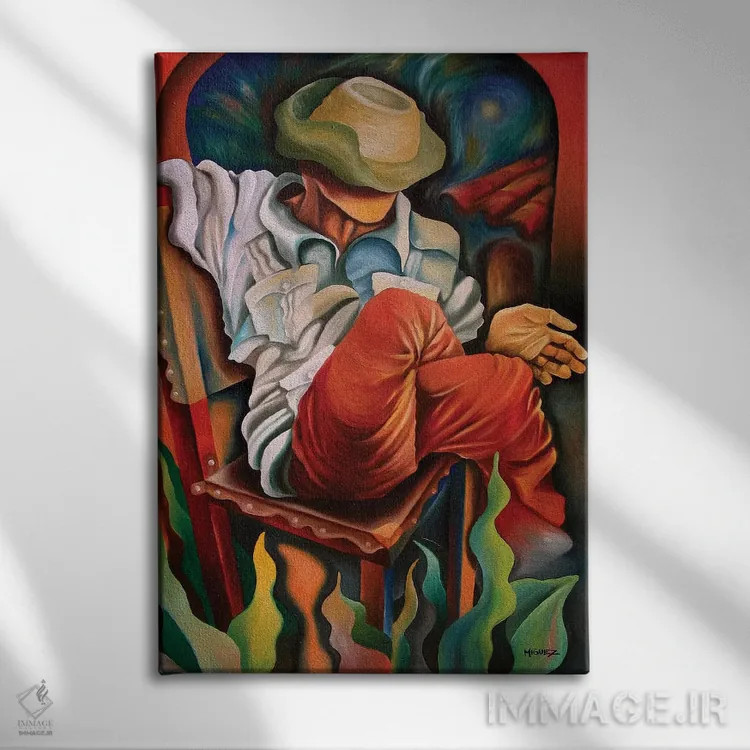 تابلو دکوراتیو در انتظار روزهای بهتر اثر دیکسی میگز - نمای روبهرو روی دیوار