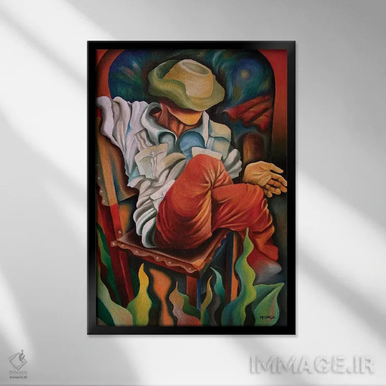 تابلو دکوراتیو در انتظار روزهای بهتر اثر دیکسی میگز - نمای قابدار مشکی