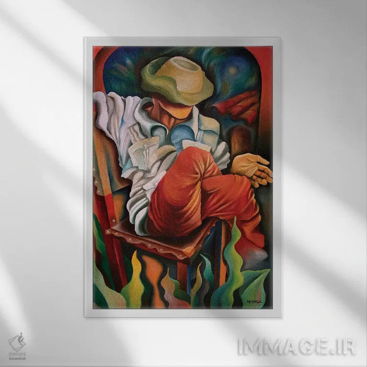 تابلو دکوراتیو در انتظار روزهای بهتر اثر دیکسی میگز - نمای قابدار سفید