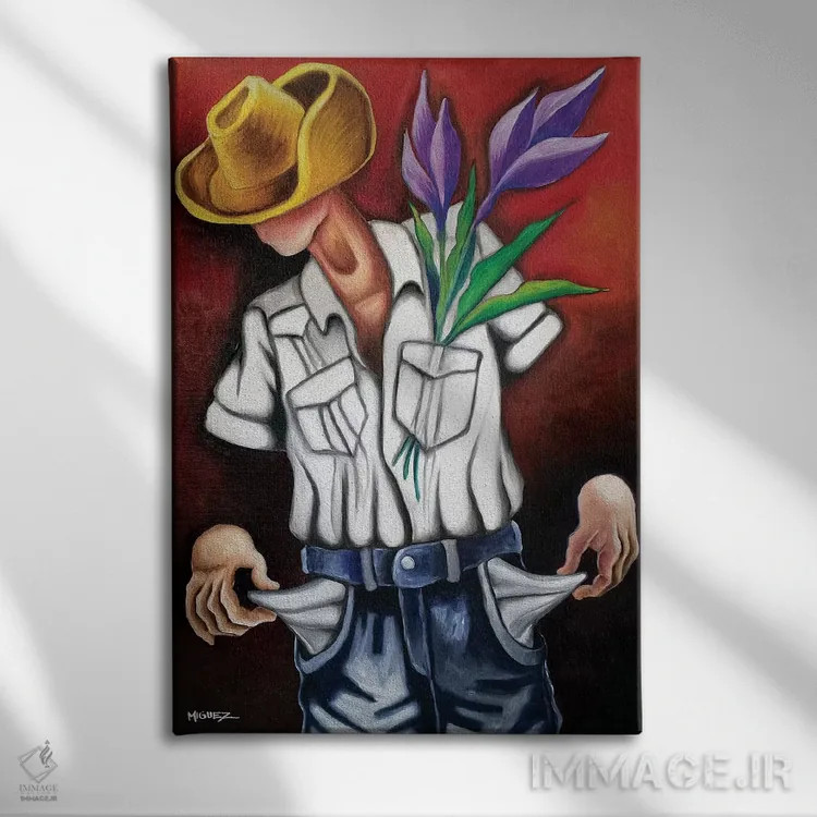 تابلو دکوراتیو تنها عشق برای دادن اثر دیکسی میگز - نمای روبهرو روی دیوار