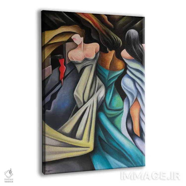 تابلو دکوراتیو لباس قرمز اثر دیکسی میگز - نمای پرسپکتیو محصول