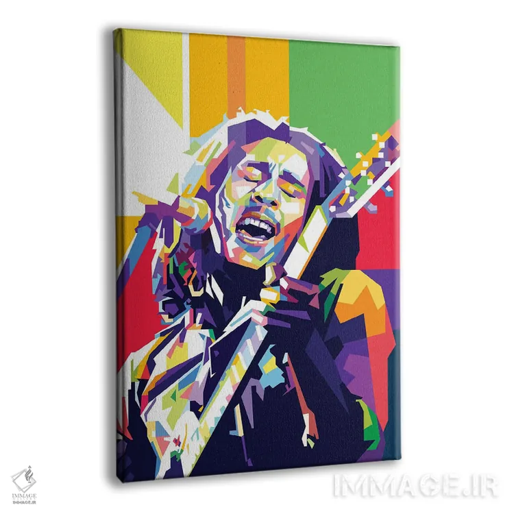 تابلو دکوراتیو باب مارلی ۲ اثر دایات بانگای - نمای پرسپکتیو محصول