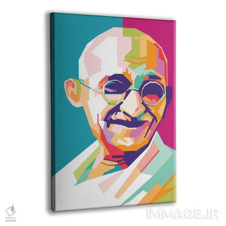 تابلو دکوراتیو مهاتما گاندی اثر دایات بانگای - نمای پرسپکتیو محصول