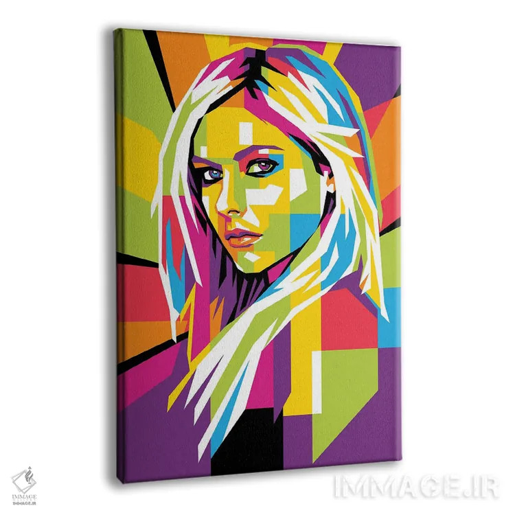 تابلو دکوراتیو آوریل لوین اثر دایات بانگای - نمای پرسپکتیو محصول