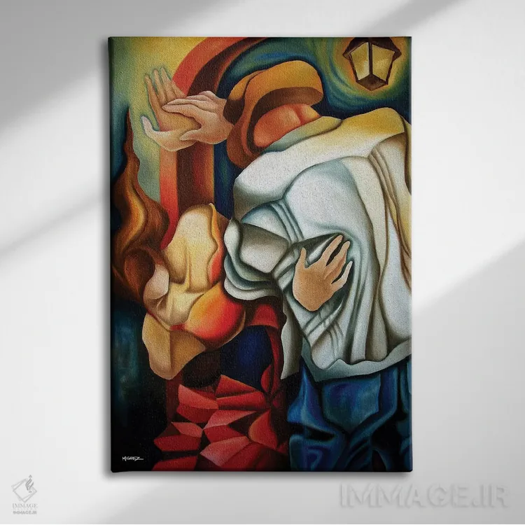 تابلو دکوراتیو رقاصان اثر دیکسی میگز - نمای روبهرو روی دیوار