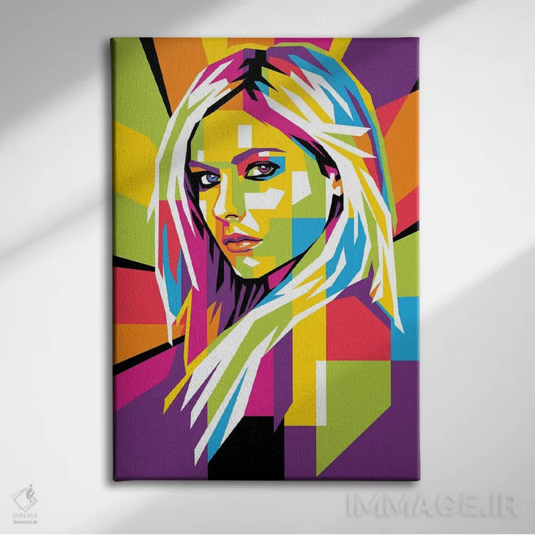 تابلو دکوراتیو آوریل لوین اثر دایات بانگای - نمای روبهرو روی دیوار