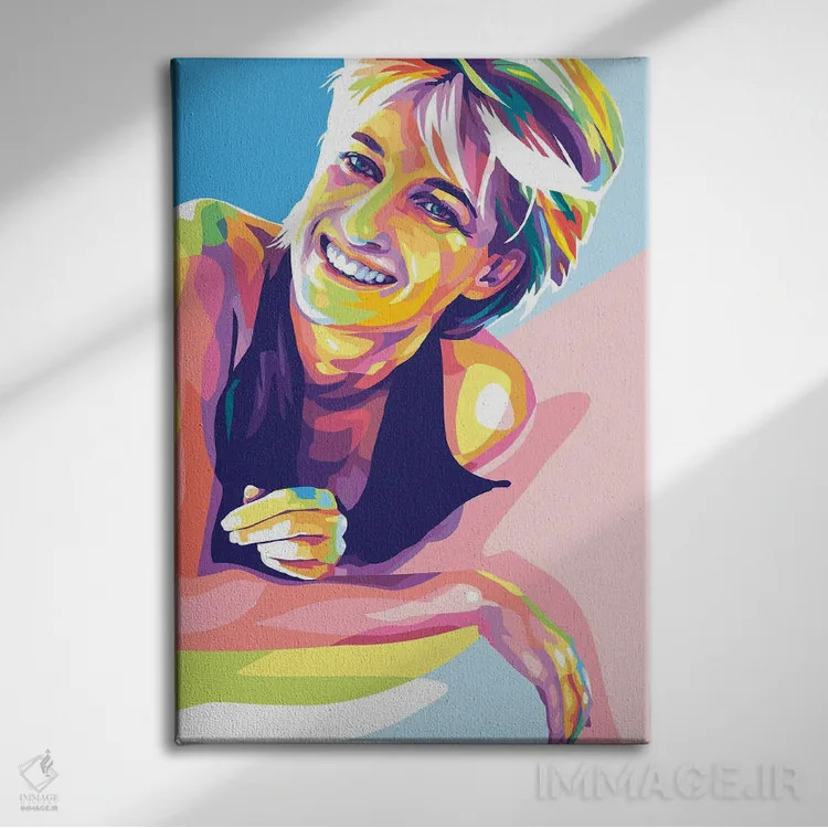 تابلو دکوراتیو پرنسس دایانا اثر دایات بانگای - نمای روبهرو روی دیوار