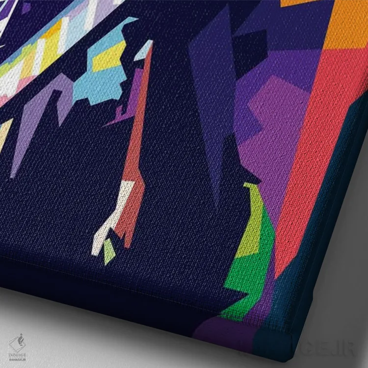 تابلو دکوراتیو باب مارلی ۲ اثر دایات بانگای - نمای نزدیک بافت بوم