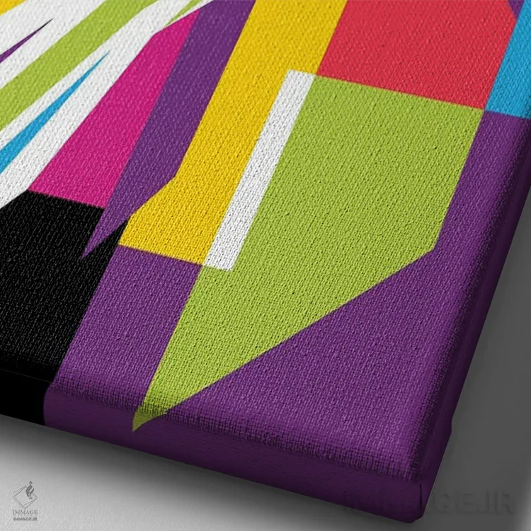 تابلو دکوراتیو آوریل لوین اثر دایات بانگای - نمای نزدیک بافت بوم