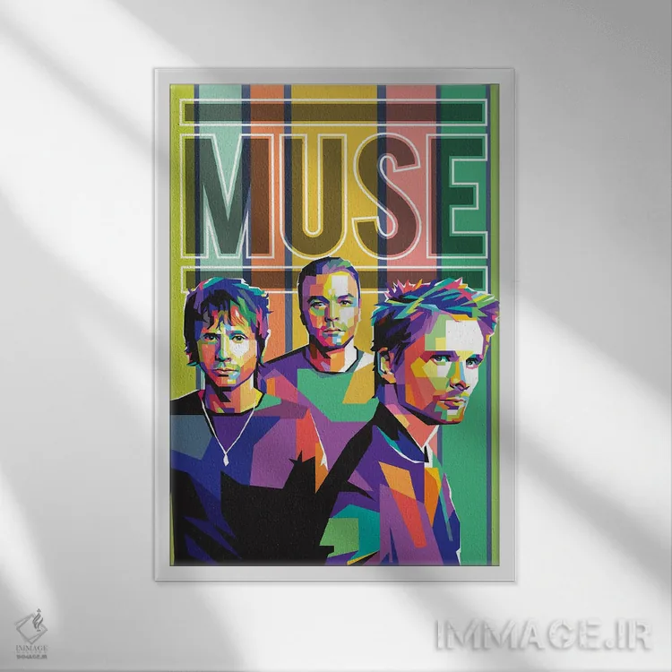 تابلو دکوراتیو موس اثر دایات بانگای - نمای قابدار سفید