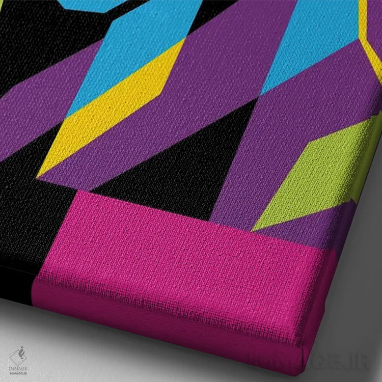 تابلو دکوراتیو پرینس اثر دایات بانگای - نمای نزدیک بافت بوم