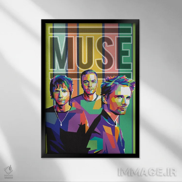 تابلو دکوراتیو موس اثر دایات بانگای - نمای قابدار مشکی