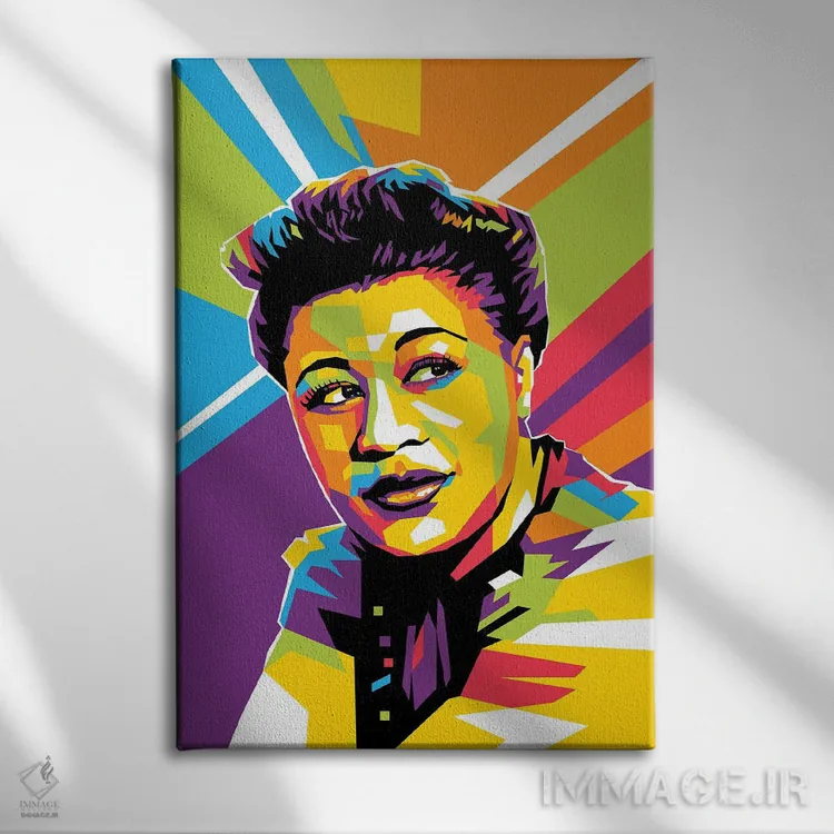 تابلو دکوراتیو الا فیتزجرالد اثر دایات بانگای - نمای روبهرو روی دیوار