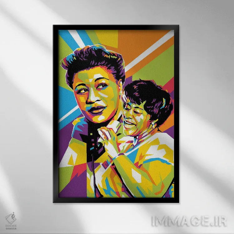 تابلو دکوراتیو الا فیتزجرالد ۳ اثر دایات بانگای - نمای قابدار مشکی