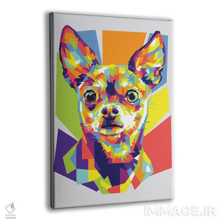 تابلو دکوراتیو چیهواوا اثر دایات بانگای - نمای پرسپکتیو محصول