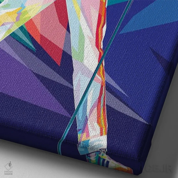 تابلو دکوراتیو آره فردی..!! اثر دایات بانگای - نمای نزدیک بافت بوم