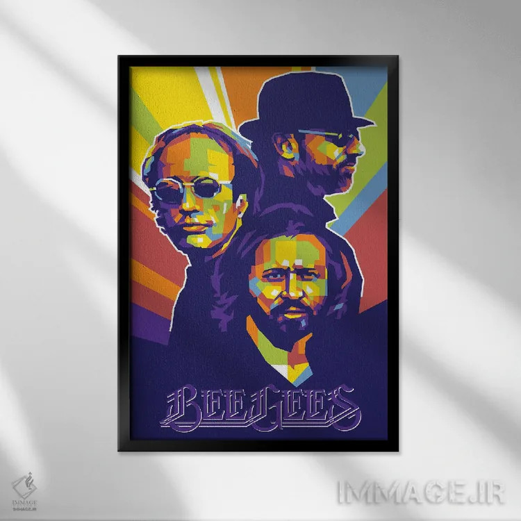 تابلو دکوراتیو بی جیز اثر دایات بانگای - نمای قابدار مشکی