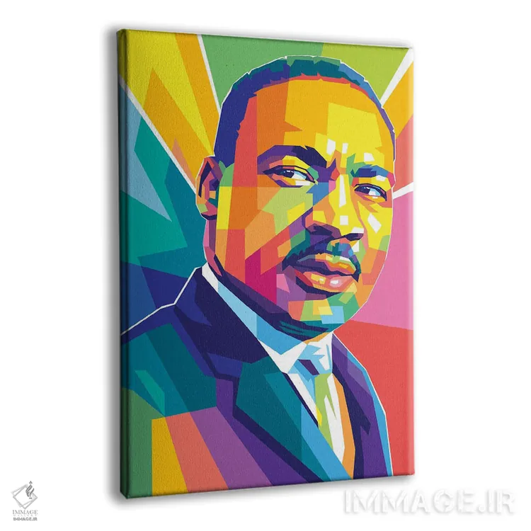 تابلو دکوراتیو مارتین لوترکینگ جونیور ۳ اثر دایات بانگای - نمای پرسپکتیو محصول