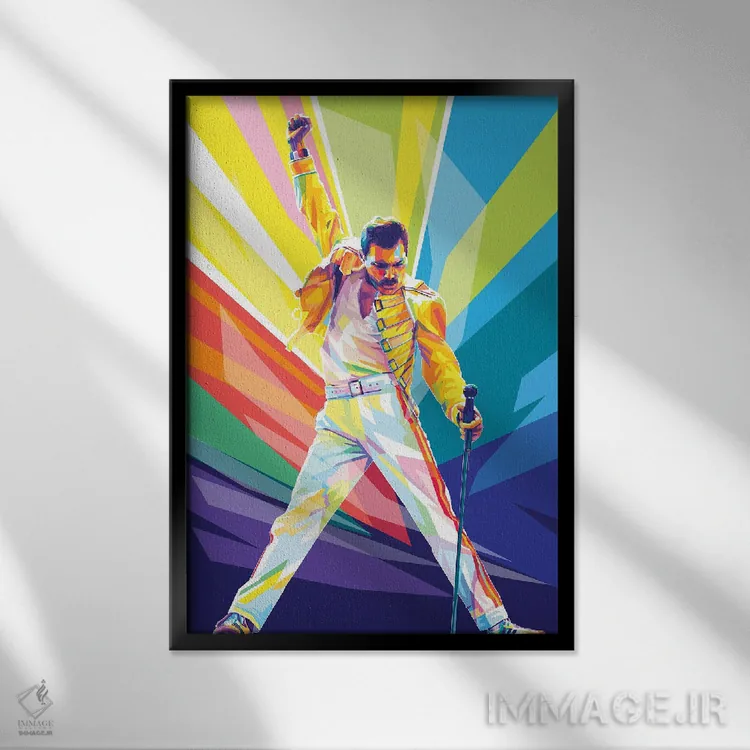 تابلو دکوراتیو آره فردی..!! اثر دایات بانگای - نمای قابدار مشکی