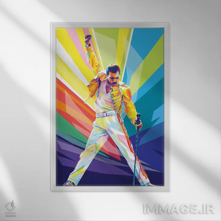 تابلو دکوراتیو آره فردی..!! اثر دایات بانگای - نمای قابدار سفید