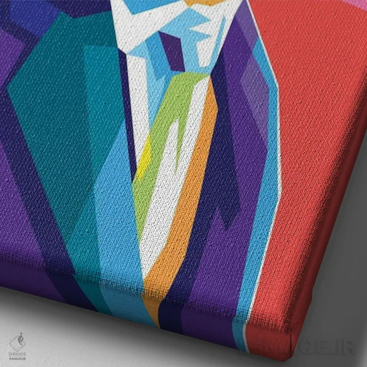 تابلو دکوراتیو مارتین لوترکینگ جونیور ۳ اثر دایات بانگای - نمای نزدیک بافت بوم