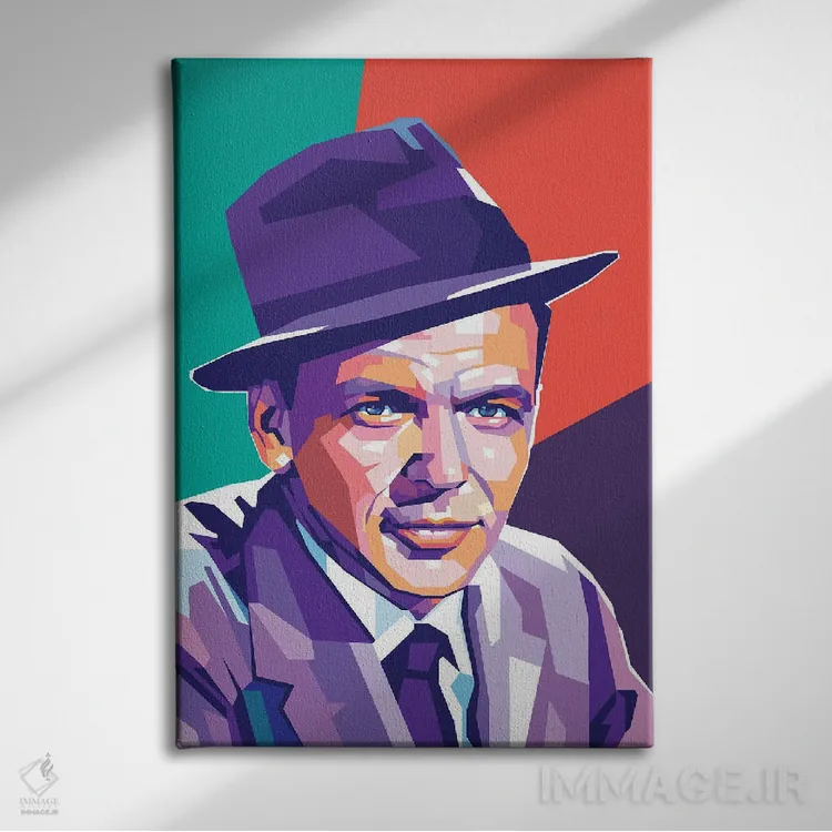 تابلو دکوراتیو فرانک سیناترا اثر دایات بانگای - نمای روبهرو روی دیوار