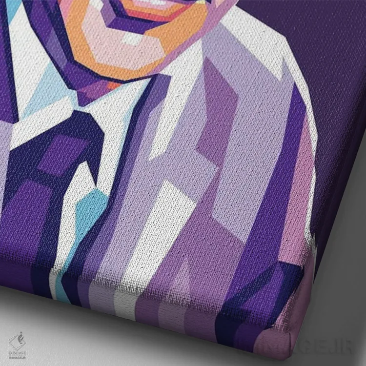 تابلو دکوراتیو فرانک سیناترا اثر دایات بانگای - نمای نزدیک بافت بوم