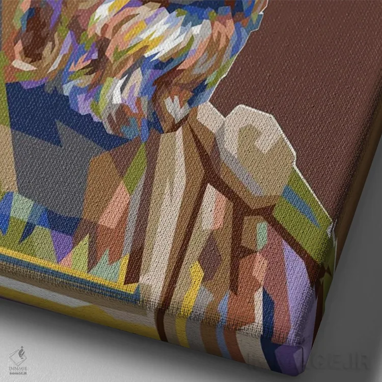 تابلو دکوراتیو مارکوس اورلیوس اثر دایات بانگای - نمای نزدیک بافت بوم