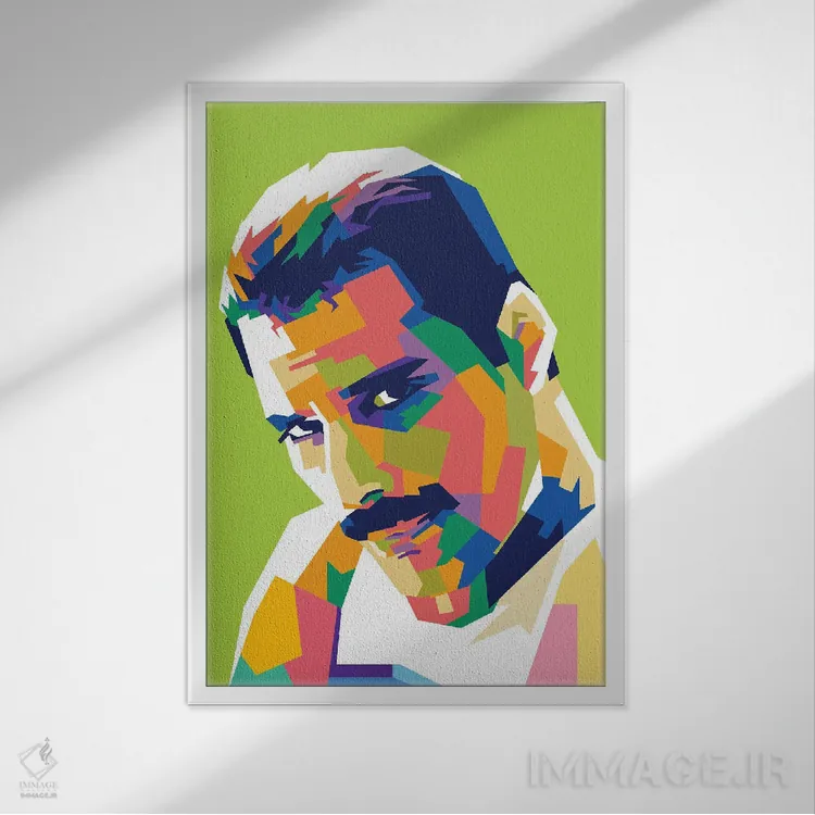 تابلو دکوراتیو فردی مرکوری ۱ اثر دایات بانگای - نمای قابدار سفید