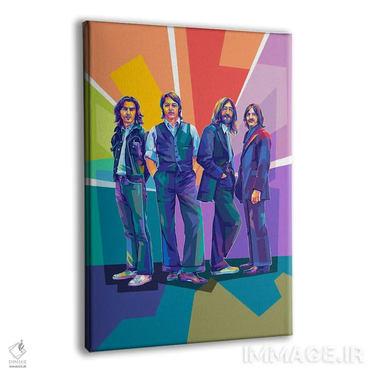 تابلو دکوراتیو روزهای قدیمی بیتلز اثر دایات بانگای - نمای پرسپکتیو محصول