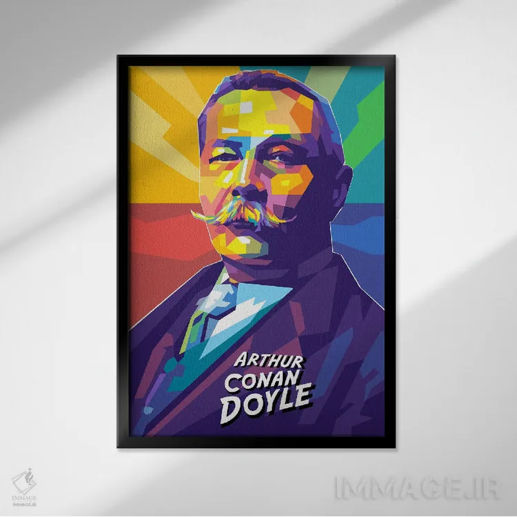 تابلو دکوراتیو آرتور کانن دویل اثر دایات بانگای - نمای قابدار مشکی